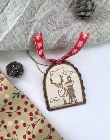 Персонализирана играчка за елха Кристоф и Свен