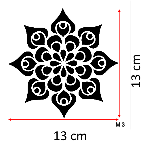 ШАБЛОН LM3  Мандала ( 13 * 13 см отпечатък )